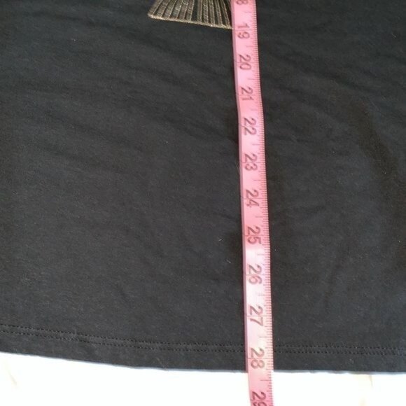 Black V-Neck Owl Print Womens Plus Size T-Shirt 16W Just My Size Soft Cotton Ble - Picture 8 of 9